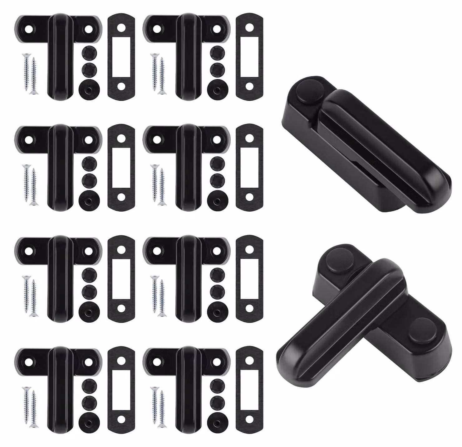 Solidchoice - Set di 10 dispositivi di sicurezza per finestre, completo di viti