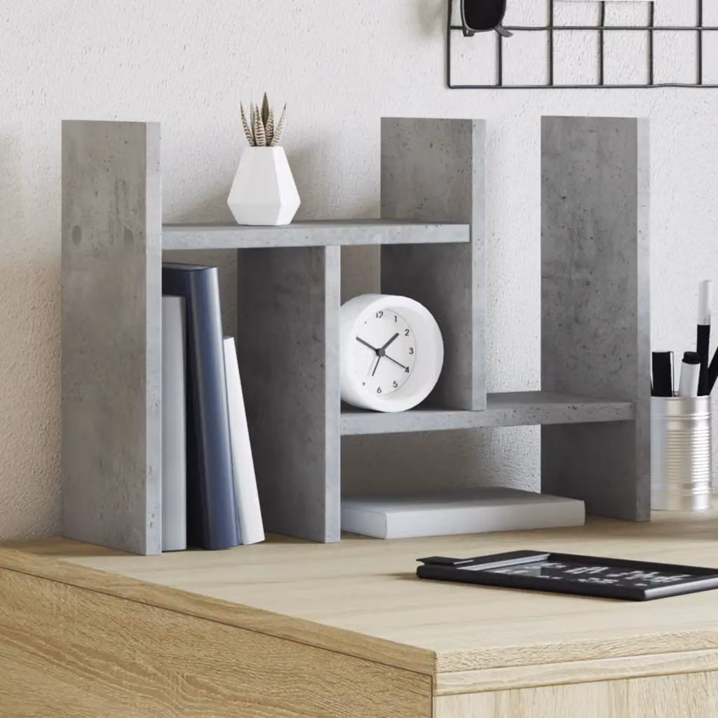 Organizzatore da scrivania multi-scomparto vidaXL Grigio Cemento L: 34,5 cm, P: 15,5 cm, H: 35,5 cm