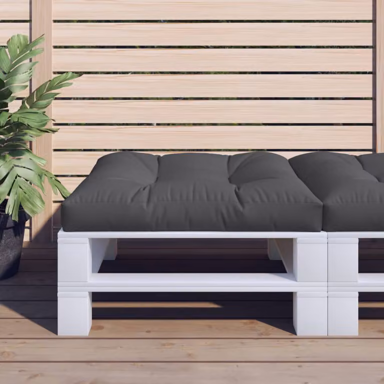 Cuscino per pallet vidaXL nero antracite in tessuto resistente ai raggi UV e all'acqua L/P/H: 80 x 80 x 12 cm