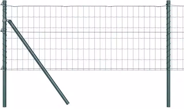 Recinzione da Giardino DESIGN IN in Acciaio e PVC Verde con Posto Verde L: 25 m, H: 0,8 m
