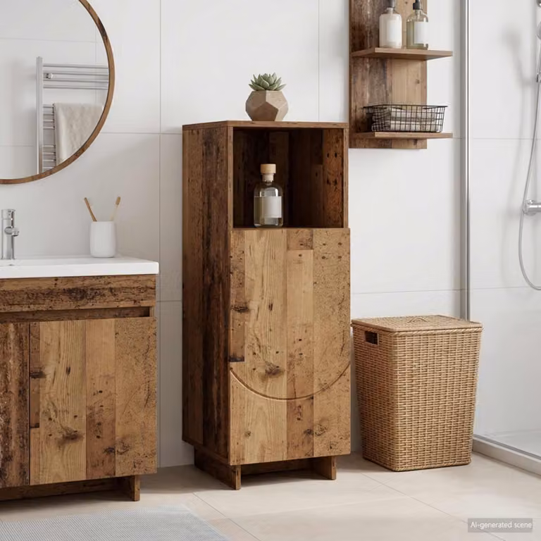 Mobile bagno vidaXL in legno color marrone antico L/P/H: 36,5 x 38 x 95 cm