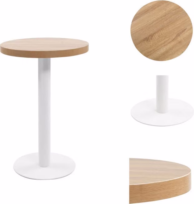 vidaXL Tavolo da bistrot marrone chiaro 50 cm MDF - Tavoli da pranzo