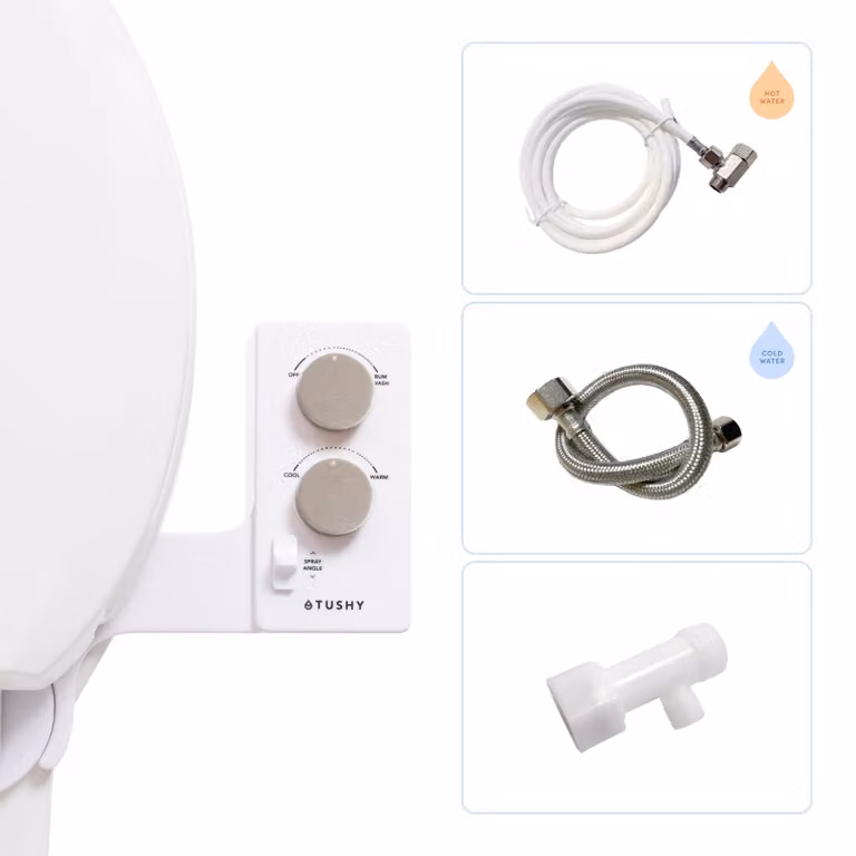 Copertura per bidet con acqua calda, autopulente e pressione regolabile
