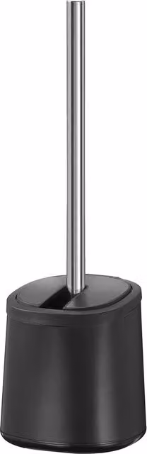 Portascopino per WC Kerr Wenko nero con spazzola coperta in metallo L: 12,5 cm, H: 40 cm