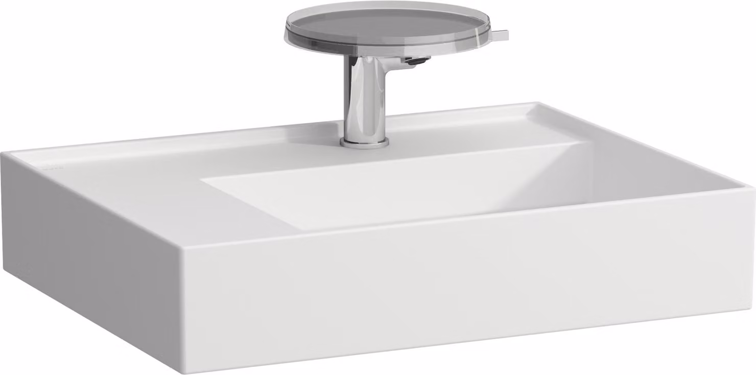 LAUFEN Kartell lavabo, tablette gauche, 3 trous pour robinet, sans trop-plein, 600x460mm, H8103357571581, H8103357571581