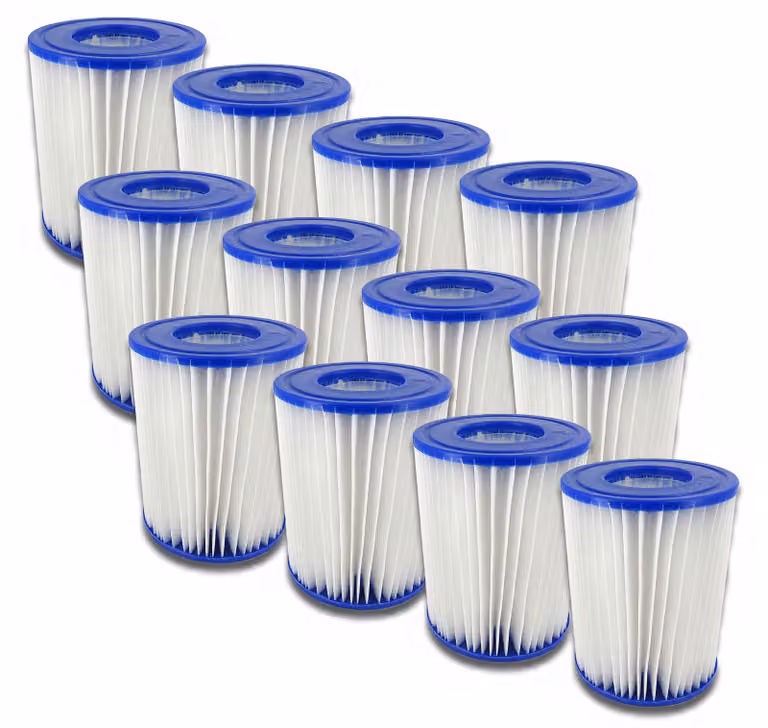 Set da 12 filtri per piscina misura 2 Bestway 58094 - Cartuccia filtrante - Pulizia