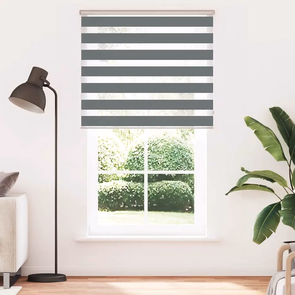 vidaXL Tenda a Rullo Zebra Larghezza Tessuto 120,9 cm Poliestere