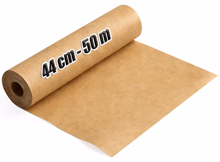 Rotolo di carta kraft, 44 cm x 50 m, 50 g/m², resistente allo strappo, ideale per lavori manuali e imballaggi