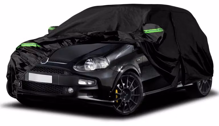 Copertura impermeabile per auto, compatibile con Fiat Punto dal 2005 al 2019, telo protettivo per tutte le condizioni atmosferiche, con porta con cerniera