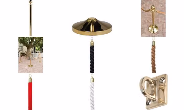 Sistema di barriere Securit CLASSIC - corda rossa / oro 1,50 m