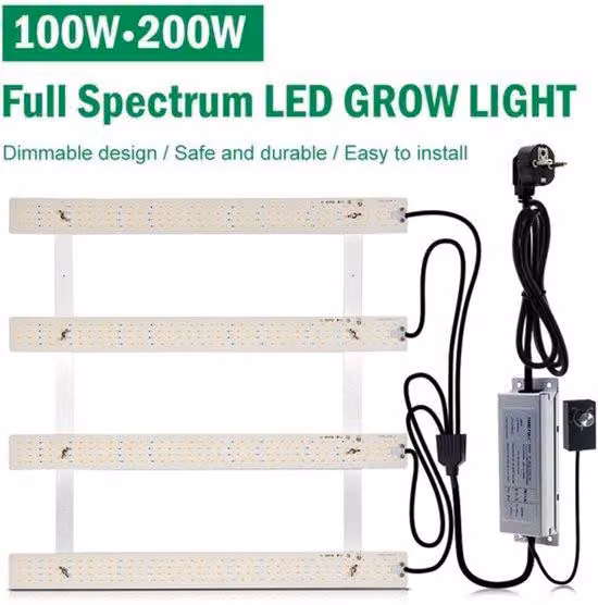 Lampada di coltivazione a LED - 100W - Spettro completo - Dimmerabile - Alluminio