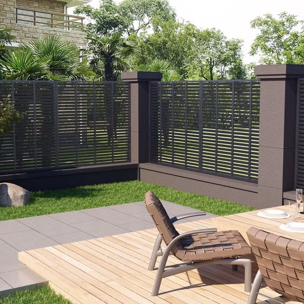 Maison Exclusive - Recinzione a doghe in WPC 180x180 cm Grigio