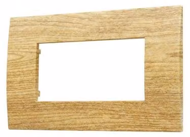 ETTROIT Placca 4 posti in Plastica Serie Venus 4P Colore Legno Scuro Compatibile Con Vimar Arke VA83405