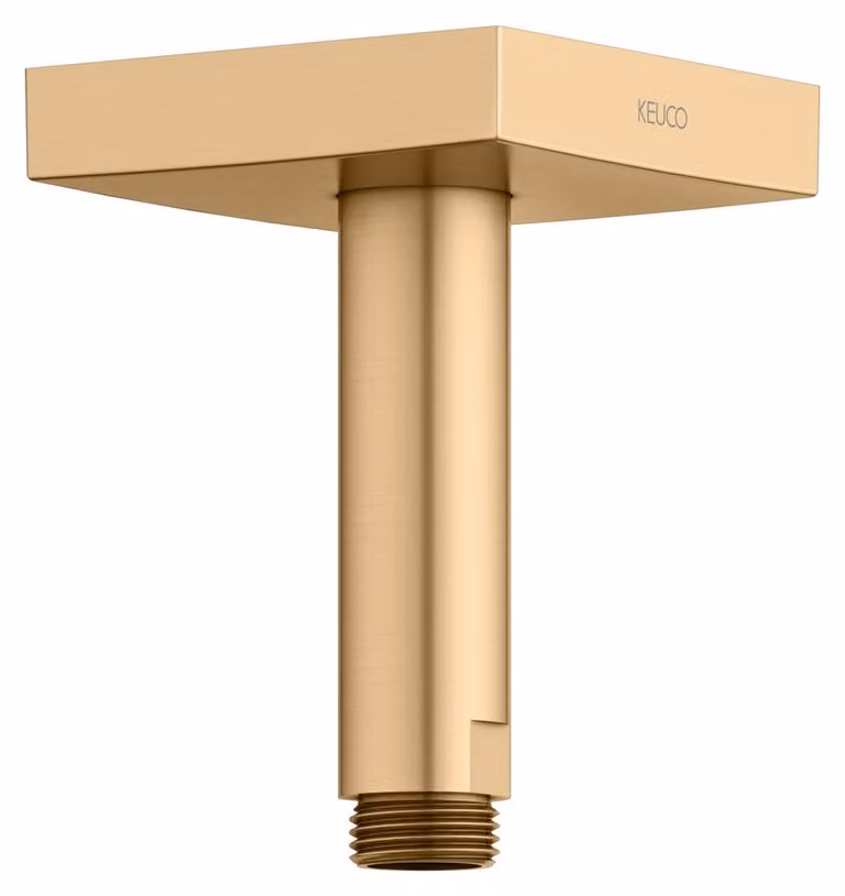 Bras de douche KEUCO, raccordement au plafond, carré, saillie 100 mm, 53089250102, 53089250102