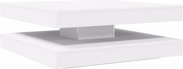 vidaXL Tavolino girevole a 360 gradi bianco 90x90x34,5 cm