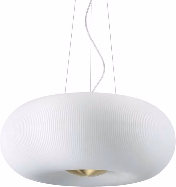 Sospensione Moderna Arizona Vetro Bianco 5 Luci Gx53 9W 3000K Luce Calda