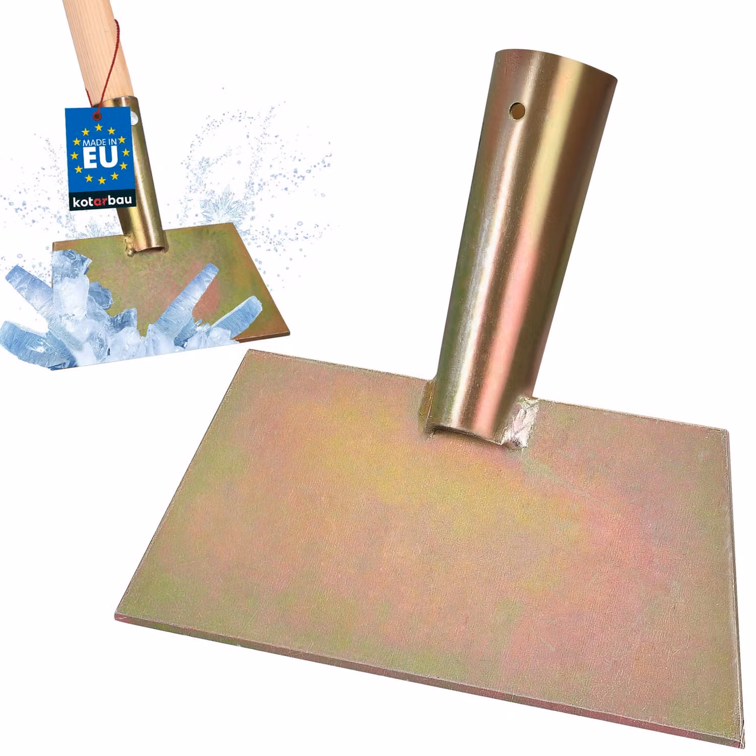 KOTARBAU® Raschietto per ghiaccio 170 x 150 mm Raschietto per ghiaccio in acciaio zincato Spingi ghiaccio Spingi ghiaccio Attrezzi da giardino Raschietto a spinta Raschietto per terra Raschietto per erbacce Raschietto per erbacce Raschietto per ghiaccio s