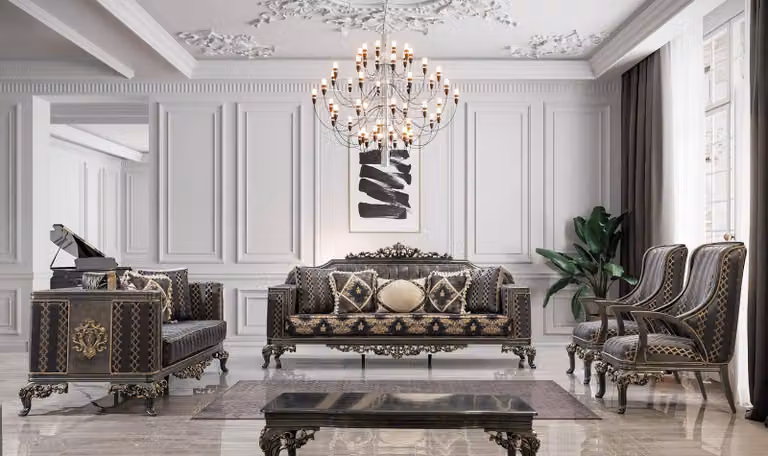 Sofa Chesterfield Designer Gruppe 5tlg.Set Sofagarnitur 3+3+1+1 Sitz Couchtisch