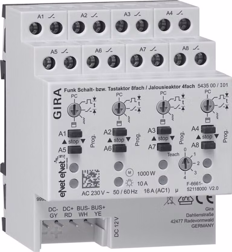 Commutazione radio/attuatore cieco REG 8f 4f 543500 (543500)