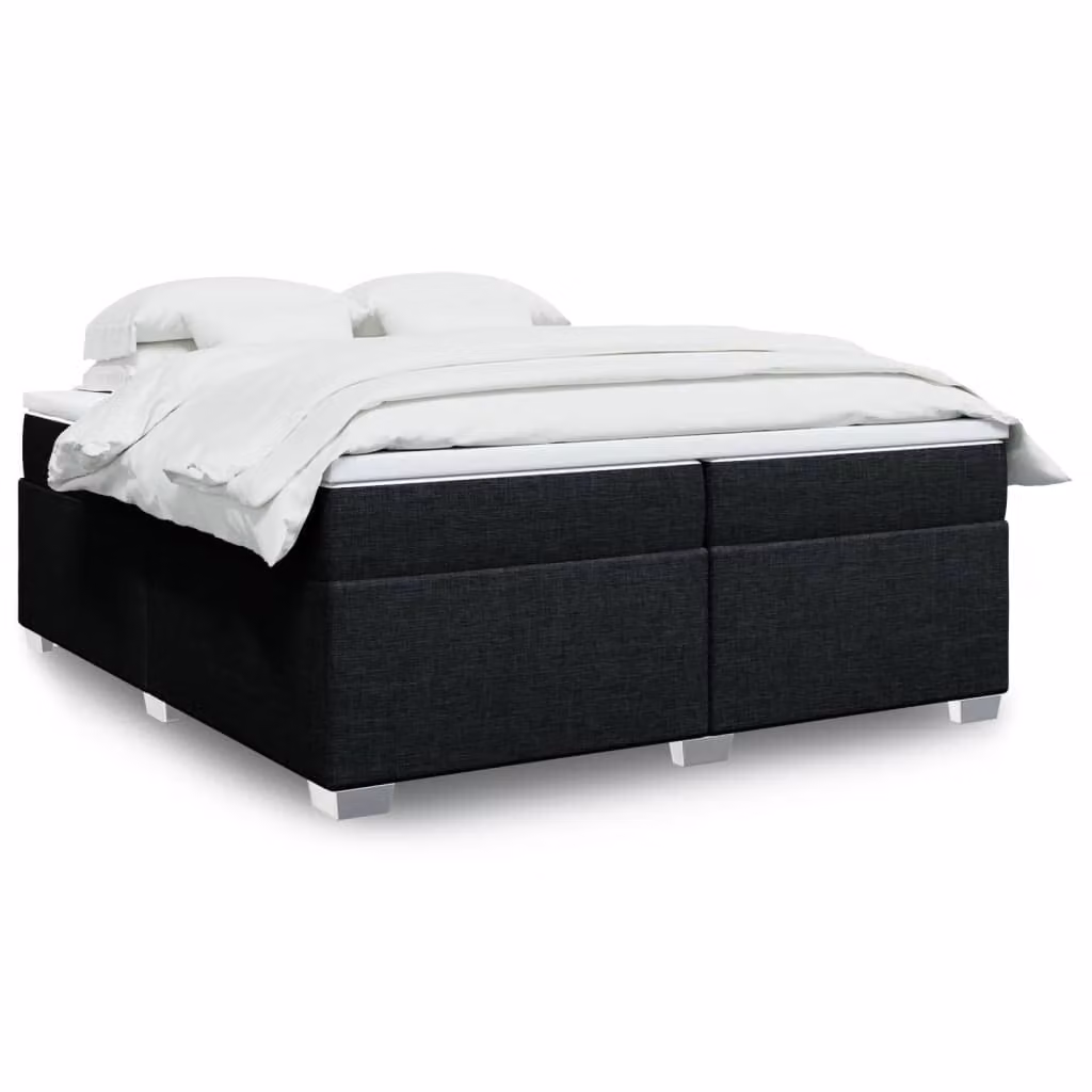 Maison Exclusive - Letto boxspring con materasso nero 200x200 cm Tessuto