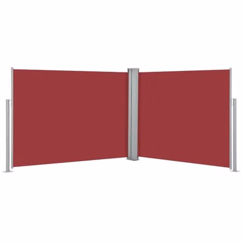 Helloshop26 Tenda da sole paravento Tenda a pannello laterale retrattile di Patio Giardino Terrazza Balcone Protezione Visiva Schermo Rosso 140 x 1000 cm 02_0007457