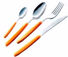 Set di posate Eme in acciaio inox 18/0 color argento lucido, 24 pezzi