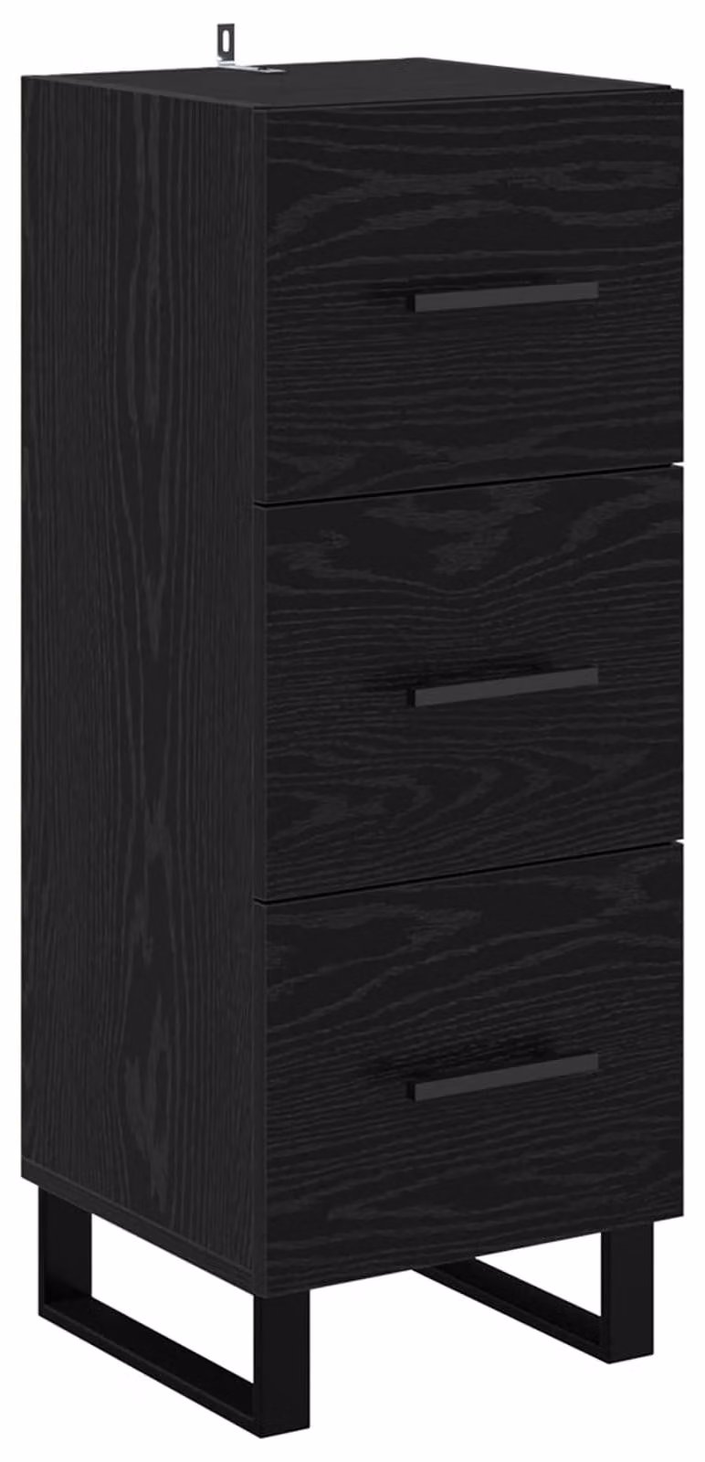 Credenza con cassetto Rovere Nero 34,5 x 34 x 90 cm