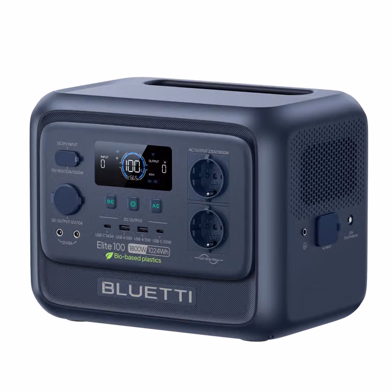 Generatore solare BLUETTI Elite 100 V2, centrale elettrica portatile da 1024 Wh per il campeggio, le emergenze e l'alimentazione di emergenza, le interruzioni di corrente