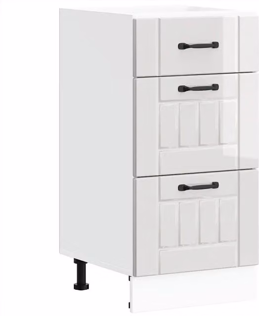Pensile da cucina Lucca Design In Bianco lucido in MDF con ante a battente L/P/H: 46.0 x 40.0 x 81.5 cm