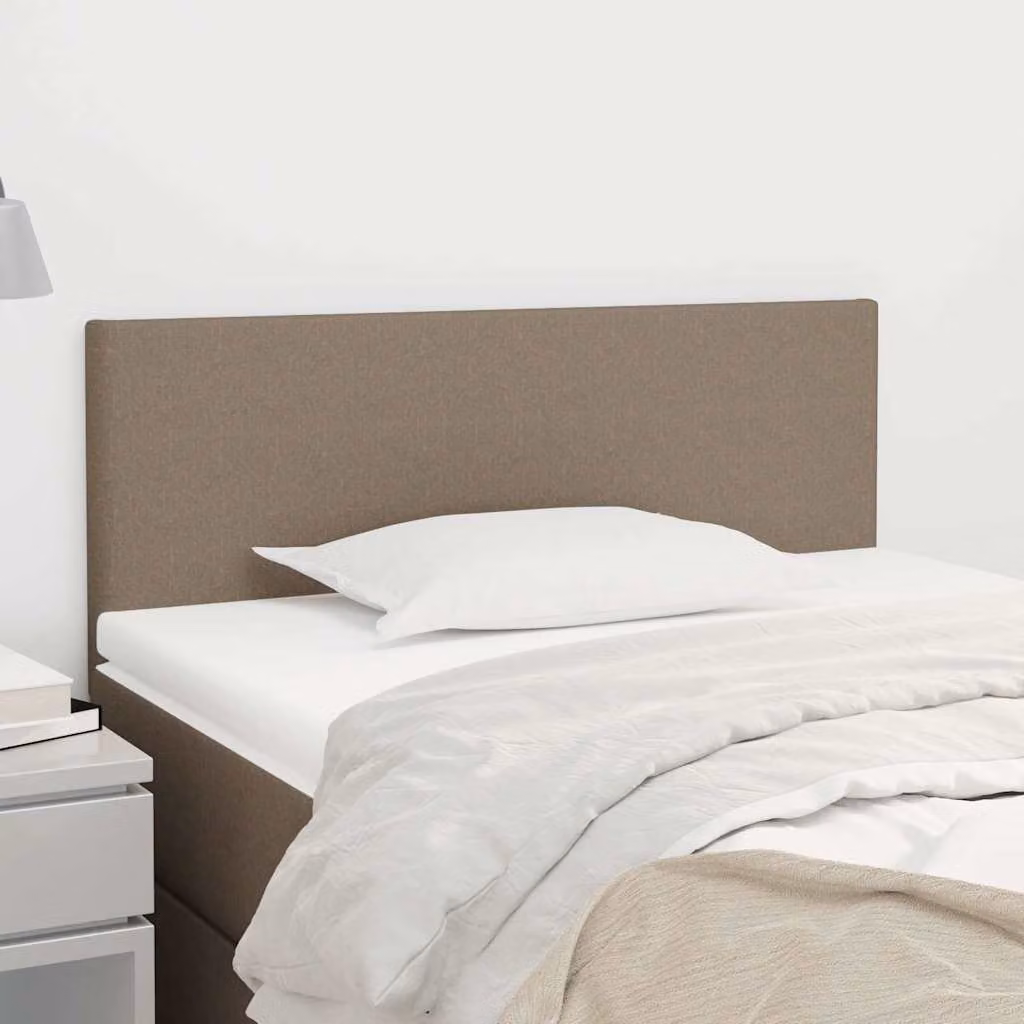 Testiera per letto vidaXL in tessuto beige con struttura in legno e larice, L: 80 cm, P: 5 cm, H: 78-88 cm