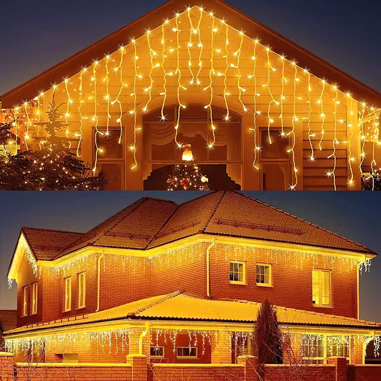 Catena luminosa per esterni, 400/10 metri, tenda luminosa a LED con timer, grado di protezione IP44 (resistente all'acqua), 8 modalità