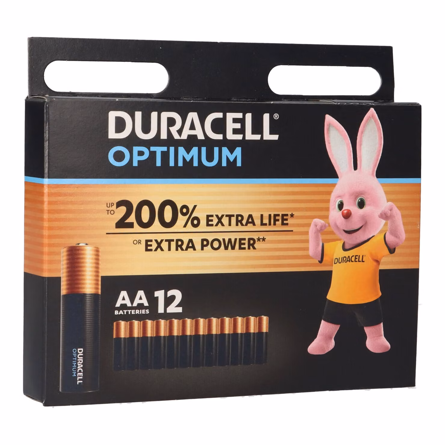 DURACELL 149451 DURACELL Batterien Optimum Alkali-Mangan Mignon AA 1,5 V, 12 St.