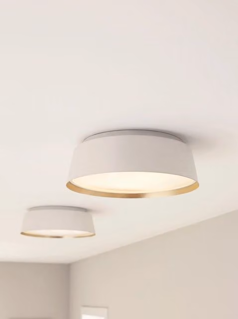 Plafoniera Contemporanea Asher Acciaio Bianco Opaco Vetro 3 Luci E14