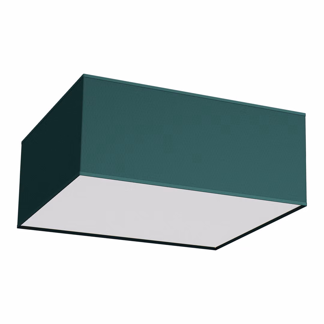 Plafoniera quadrata VERDE verde 3xE27x40W in tessuto, dimensioni: 13x50x50 cm, IP20 Milagro