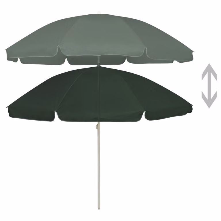 vidaXL Ombrellone da spiaggia verde 240 cm