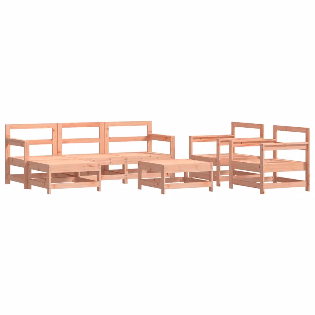 Set Salotto da Giardino 7 pz in Legno Massello di Douglas