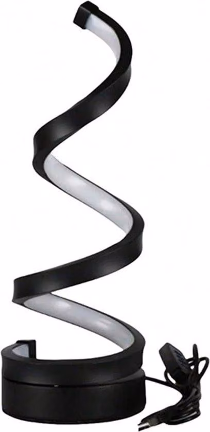 Luce notturna a LED USB per camera da letto - Stile minimalista - Archetto a spirale - 3 colori - Funzione di dimmerazione trapezoidale - Ideale per comodini - Lampada da comodino