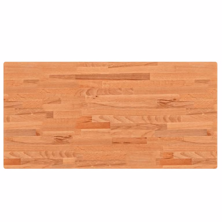 Piano Bagno 100x50x4 cm in Legno Massello di Faggio