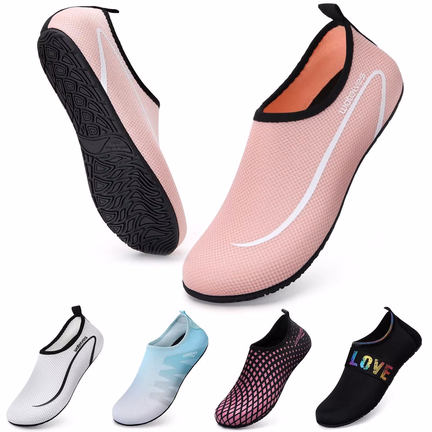 Scarpe da acqua, scarpe da snorkeling: antiscivolo e ad asciugatura rapida, ideali per spiaggia e piscina