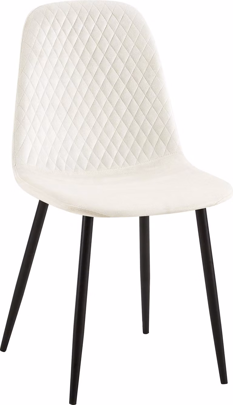 Sedia Giverny in velluto - bianco crema