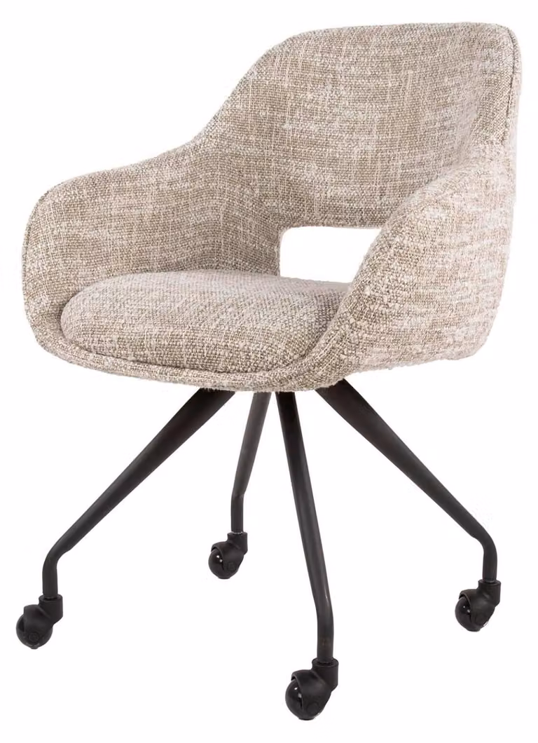 Sedia da pranzo FURNLUX Spring crema e nero 60 cm / Colore principale: beige / Dimensioni: 60 x 84 x 62 cm