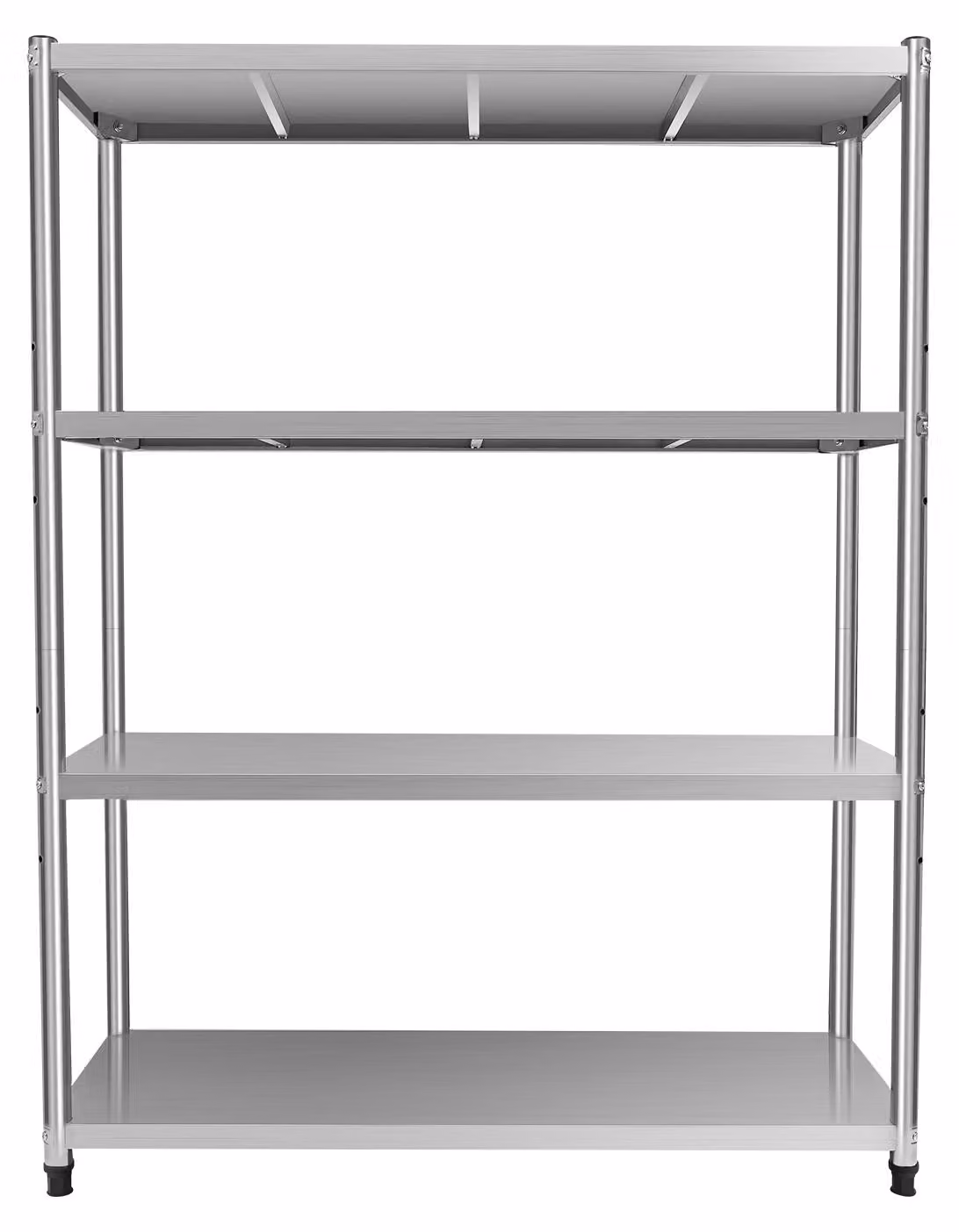 Scaffale a 4 livelli - Acciaio inossidabile - 121x48x17 cm - Organizzatore per la cucina