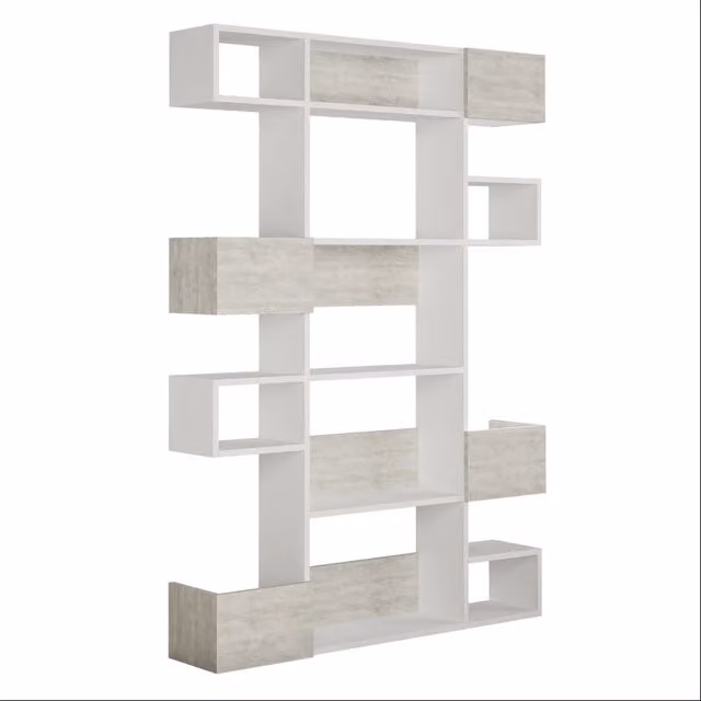 Libreria in legno "Niho" 120 x 27 x 171 cm - Bianco
