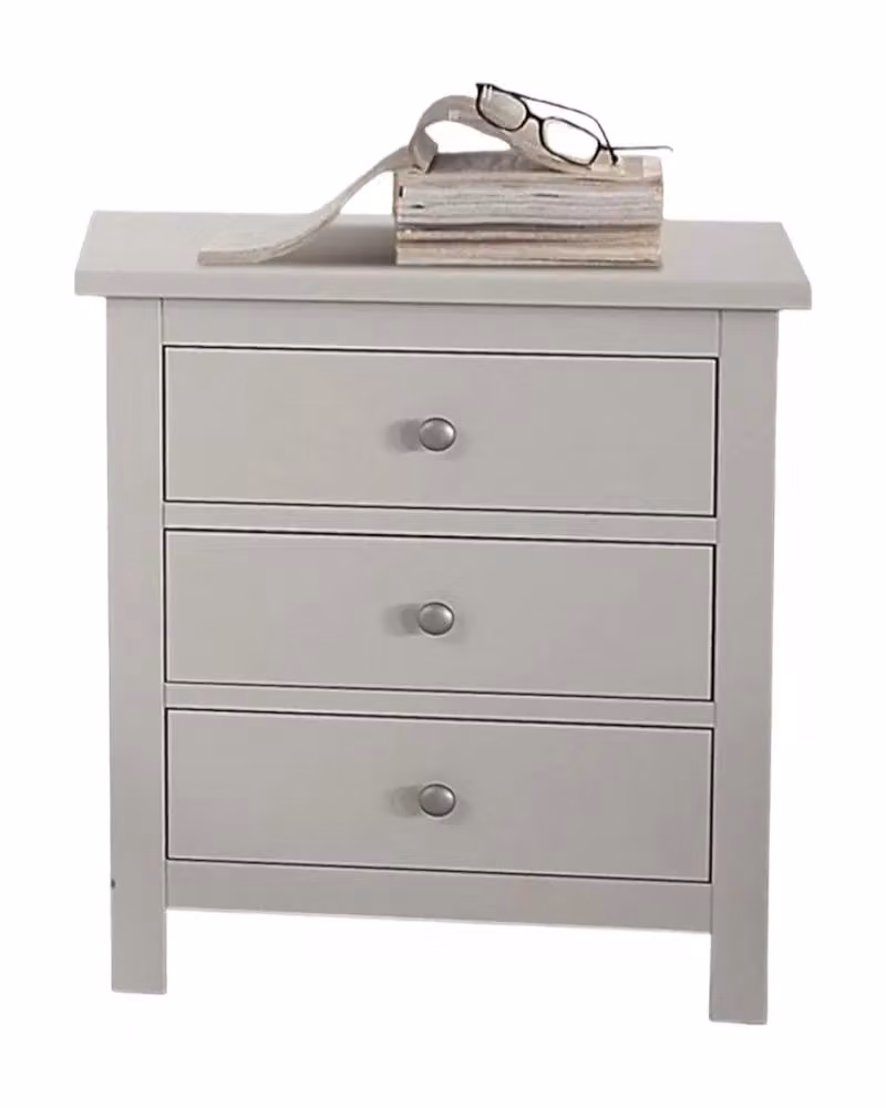 Comodino laccato bianco con 3 cassetti Mobili 2G L/P/H: 58 x 40 x 66 cm – 1