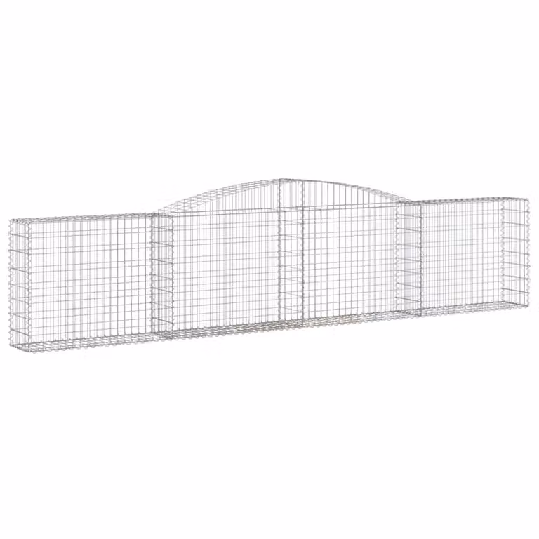 Cesto Gabbione ad Arco 400x30x80/100 cm Ferro Zincato