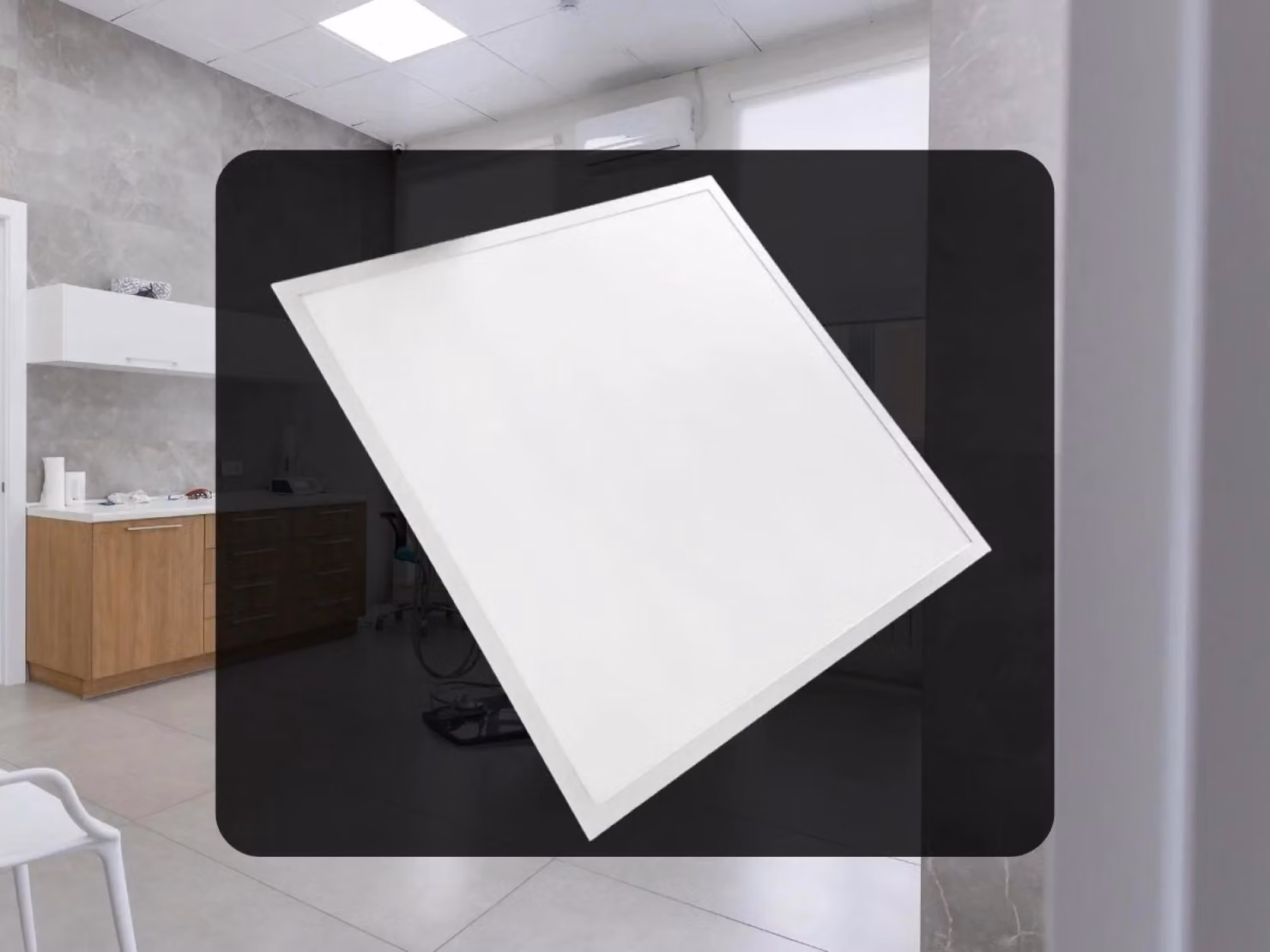 Pannello a LED retroilluminato, 40W, 595x595 mm, tecnologia SMD, 4000K, colore bianco - PL5524