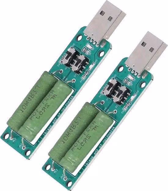 Caricabatterie USB con tester 5V 1A, confezione da 2 pezzi