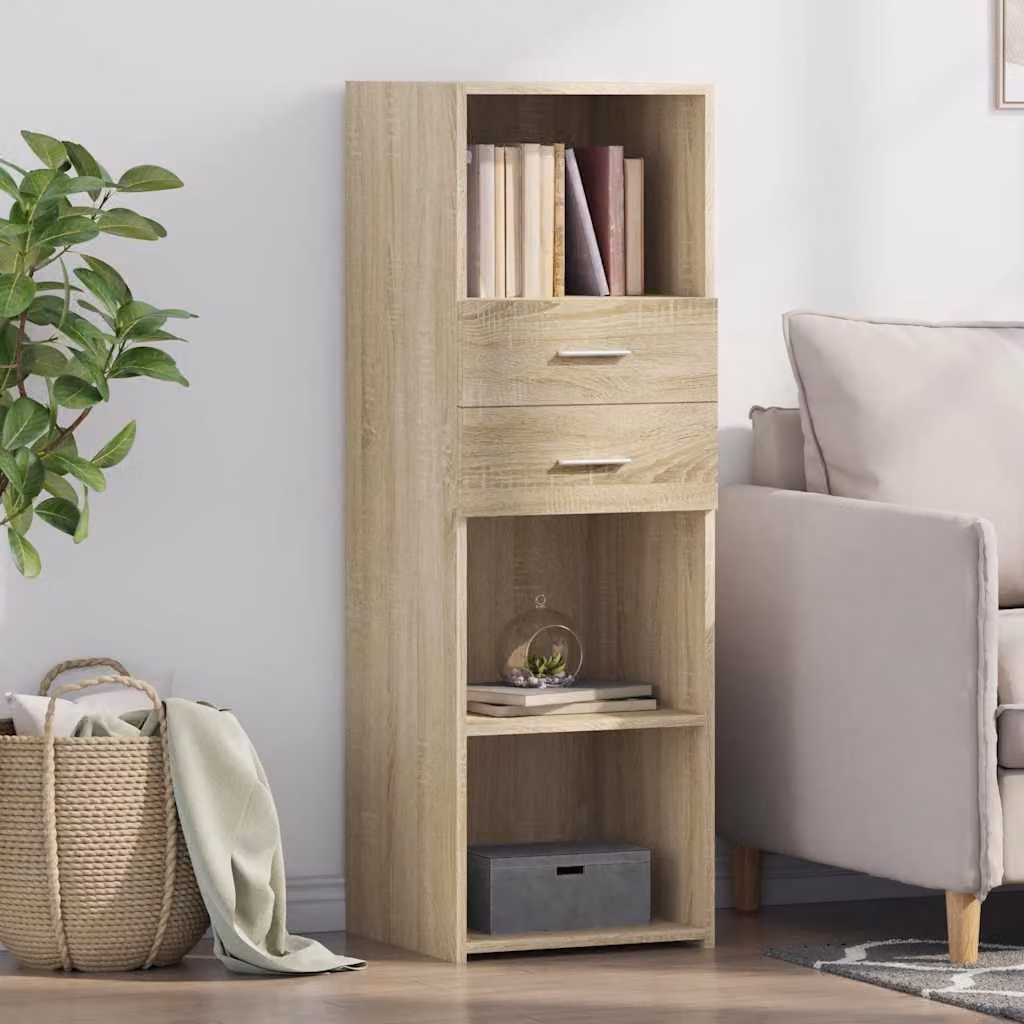 Credenza moderna vidaXL in legno Rovere, L 40 cm x P 42,5 cm x H 124 cm