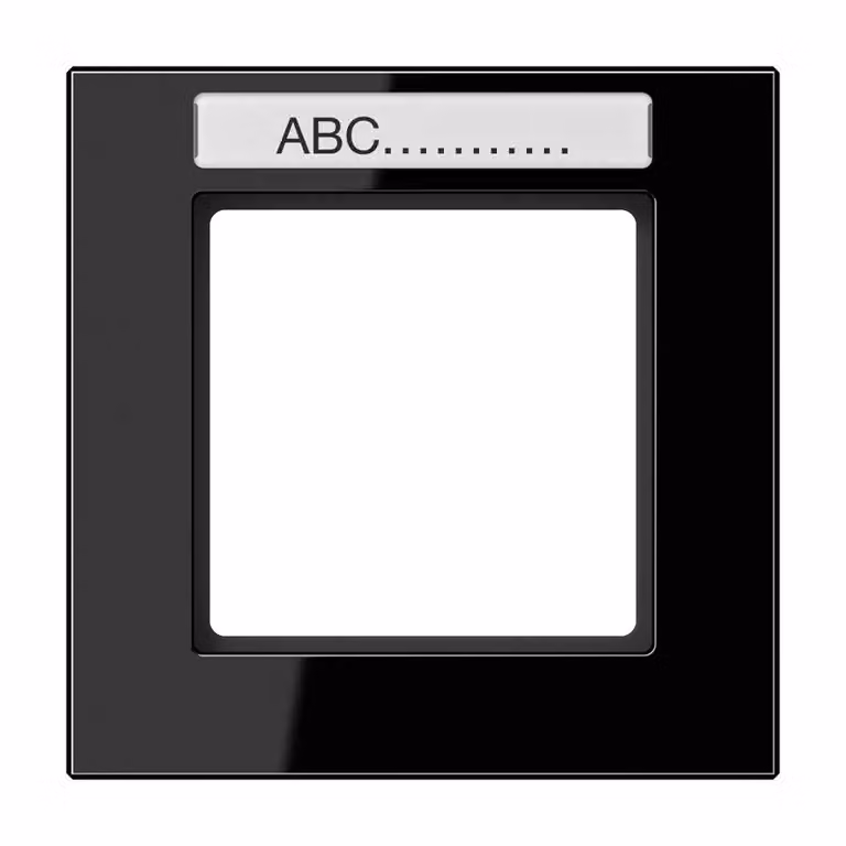 Cornice Jung AC581BFNASW con campo di scrittura 9 x 55 mm, nera