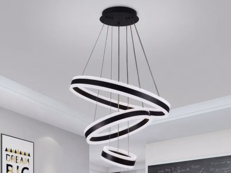 Lampada a sospensione a LED con telecomando, 165W